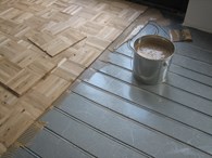 Vloerverwarming onder houtenvloer